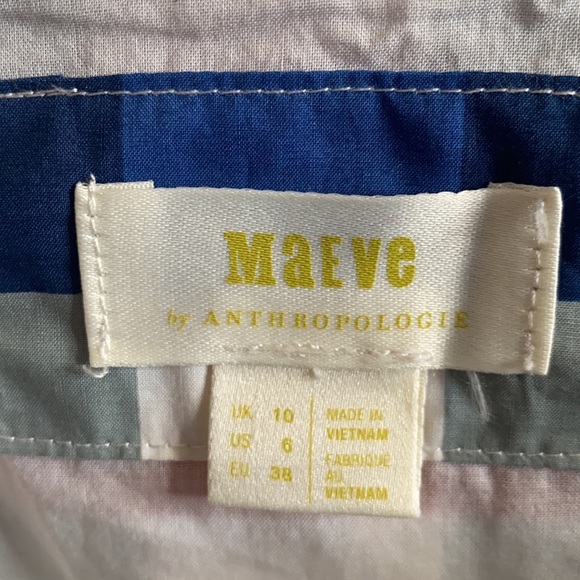 Maeve by Anthropologie Womens Red & Blue Cricket Club Belted Mini Dress size 6 - Picture 5 of 10